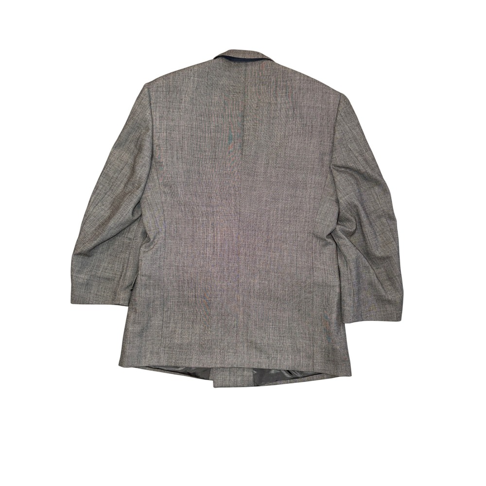 Pierre Cardin Mens Gray Double Breasted Suit Peak Lapel Pleated Pants 42R 31x29 - Picture 3 of 11